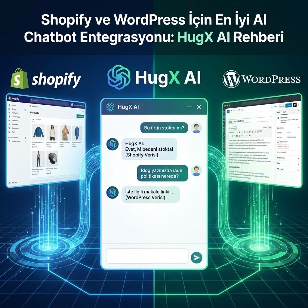 Shopify ve WordPress İçin En İyi AI Chatbot Entegrasyonu: HugX AI Rehberi